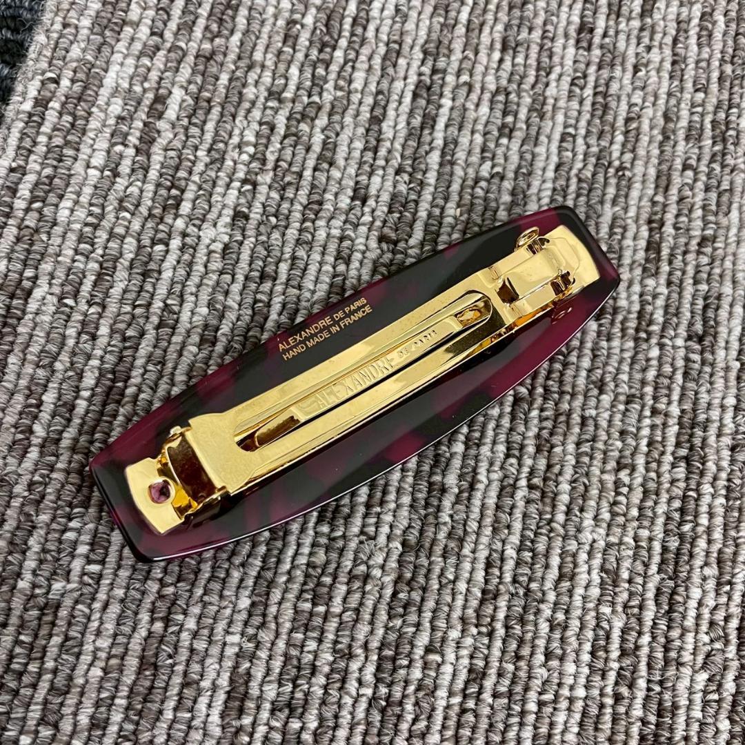 超美品　アレクサンドルドゥパリ　バレッタ　レオパード