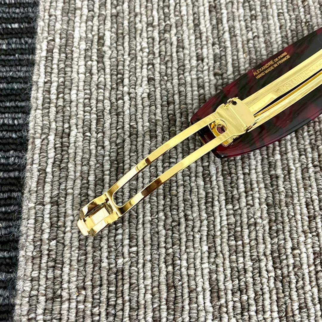 超美品　アレクサンドルドゥパリ　バレッタ　レオパード