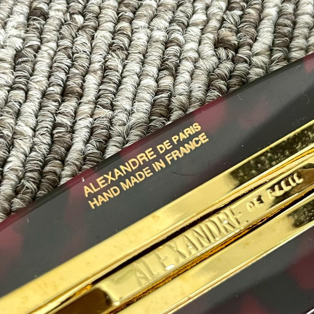 超美品　アレクサンドルドゥパリ　バレッタ　レオパード