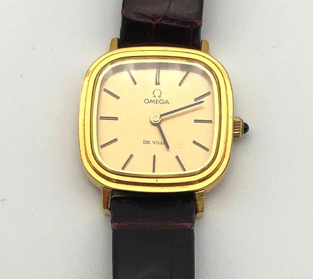 R OMEGA 手巻き 腕時計 オメガデビル