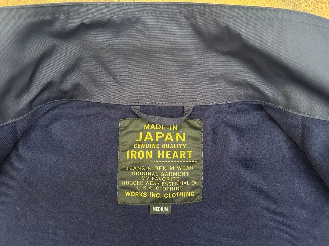 ネイビー ジップアップジャケット 日本製