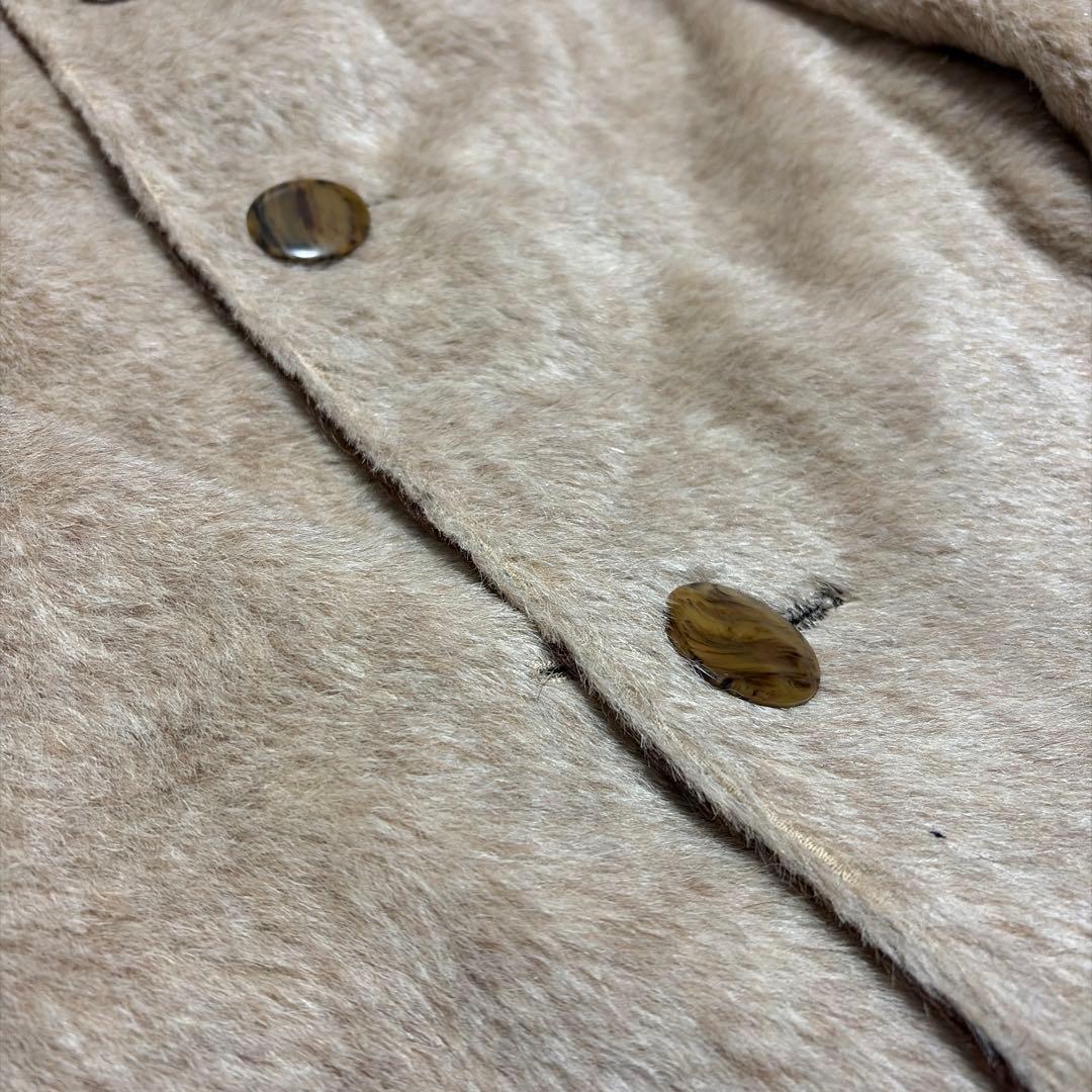 60s Lama far wool reversible coat ウール