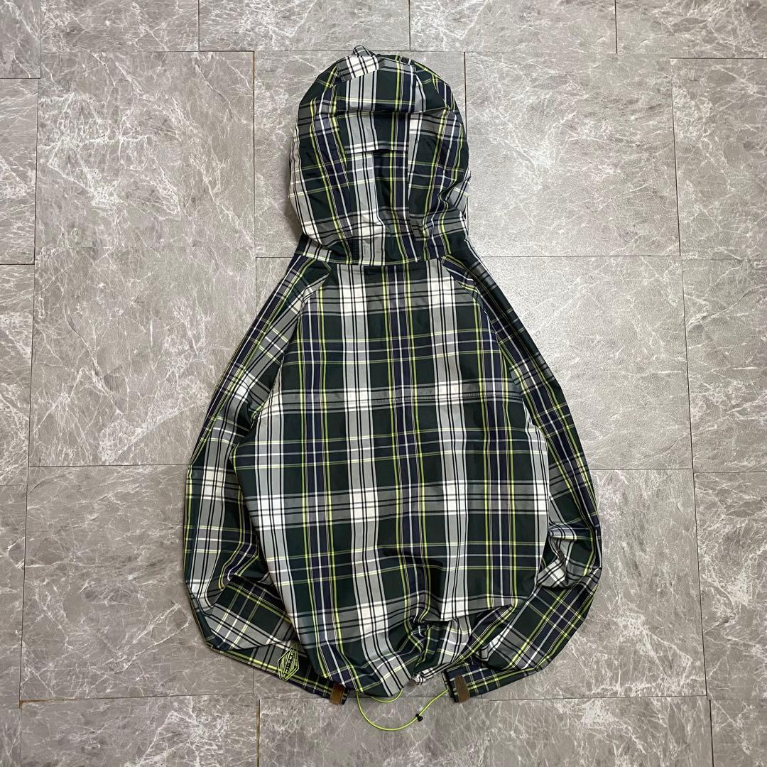 00s Columbia 短丈 shell jacket テック系 チェック S