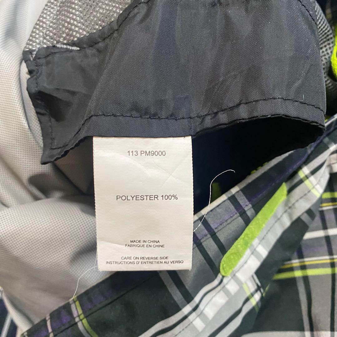 00s Columbia 短丈 shell jacket テック系 チェック S