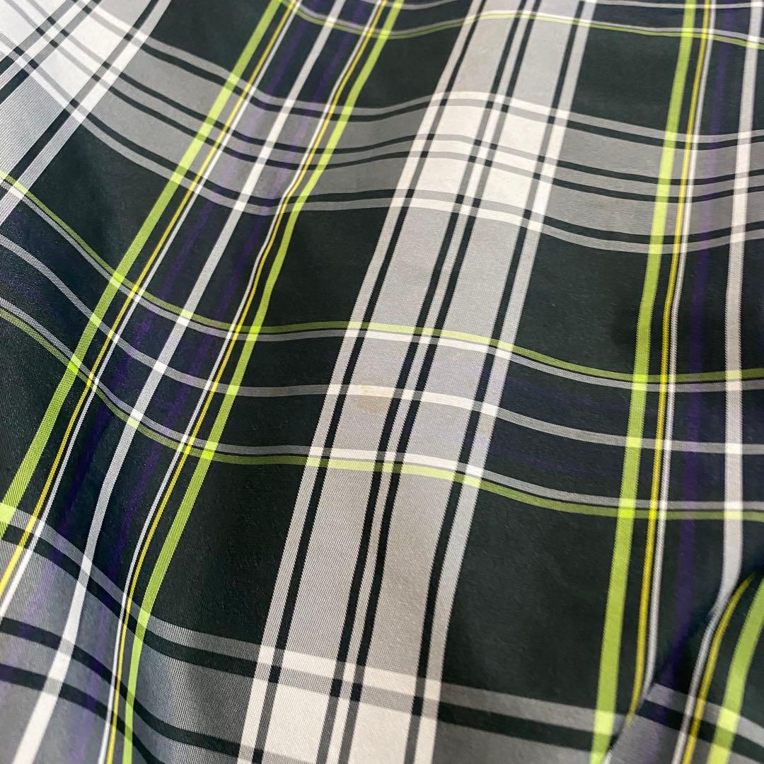 00s Columbia 短丈 shell jacket テック系 チェック S