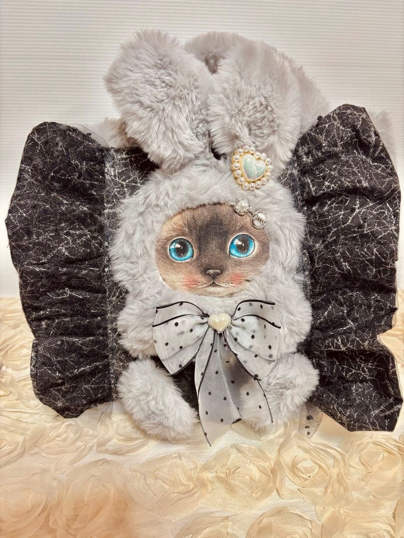 コヤンイサムチョン　グレーブルーファのフリルコロリンバッグ