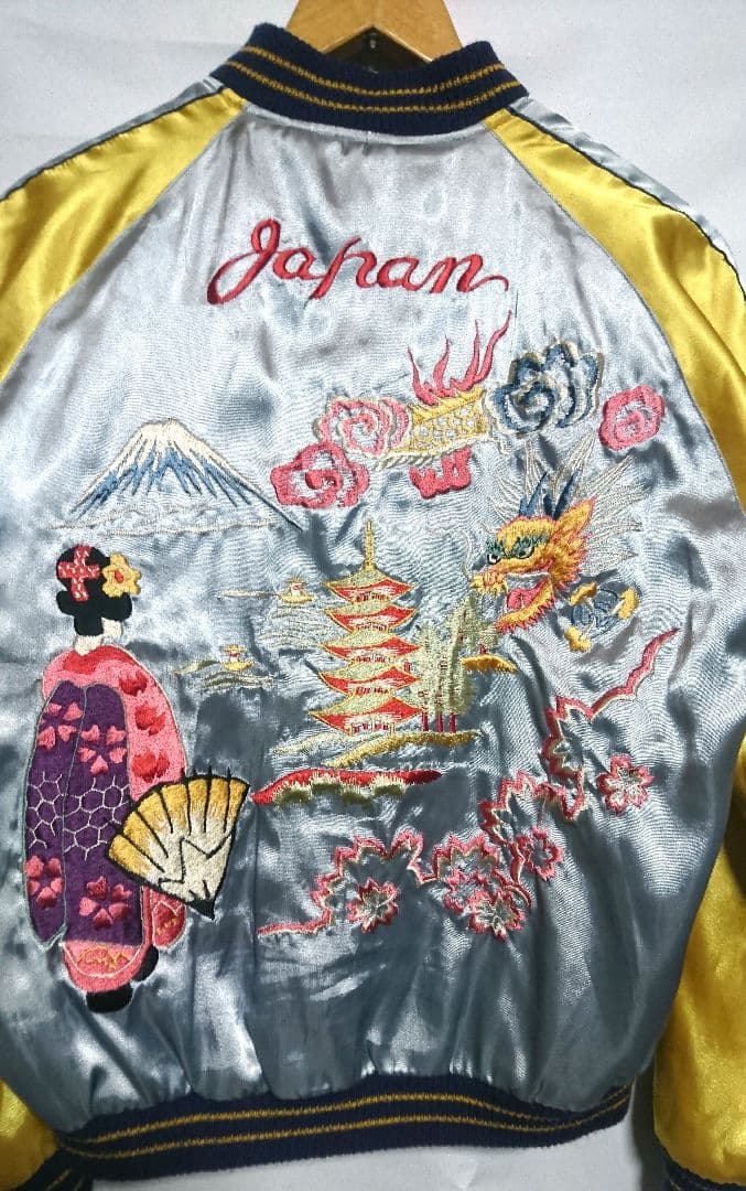 テーラー東洋 リバーシブル 舞妓 スカル スカジャン 芸者 ドクロ 龍 エディ