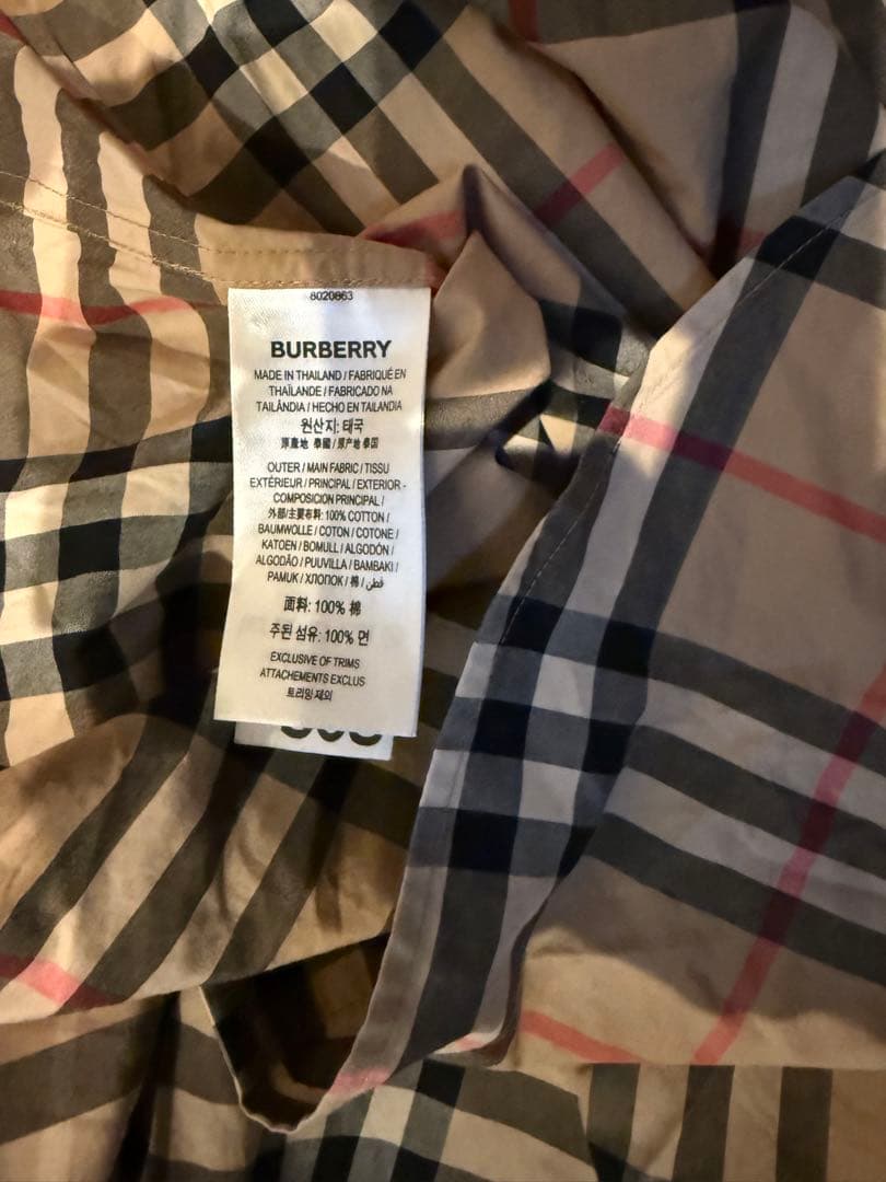 BURBERRY チェック柄 長袖シャツ Mサイズ