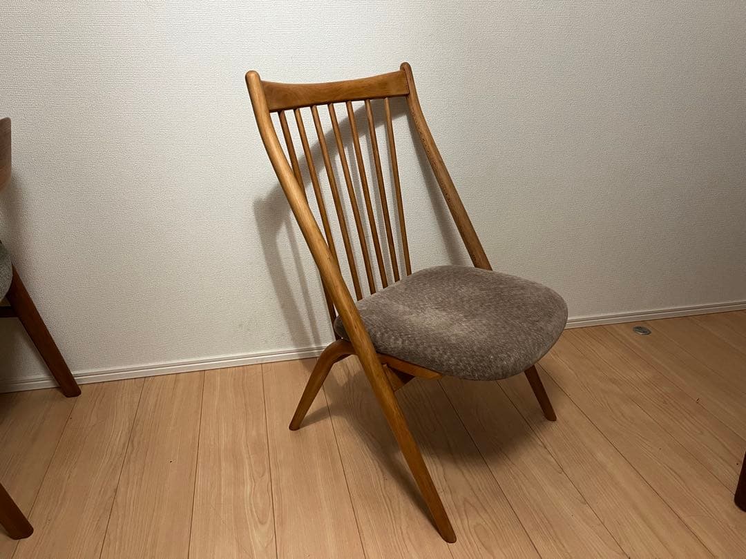 北欧　ビンテージ　デザイン　飛騨産業 キツツキ サロンチェア　蜜蝋ワックス仕上げ