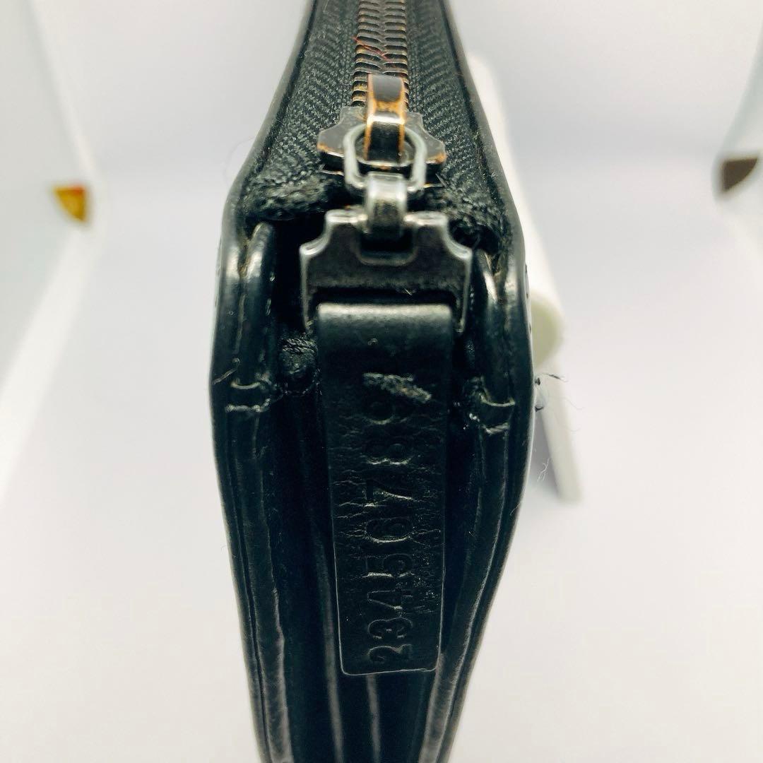 ★美品★メゾンマルジェラ 長財布 ブラックレザー L字ラウンドジップ　箱付