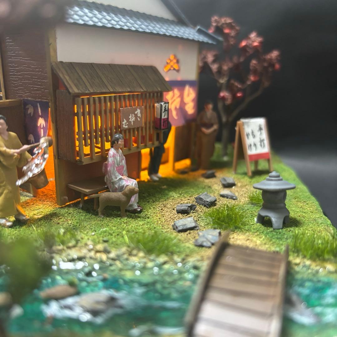 ウミさん専用マイクロエース　風物詩　そば屋　完成品　ジオラマ