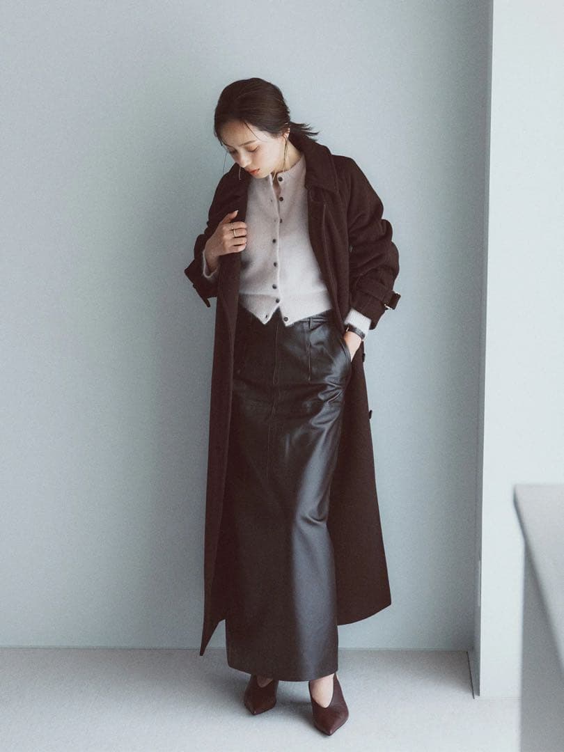 anuans アニュアンス ラクーンフォックスショートカーディガン ピンク