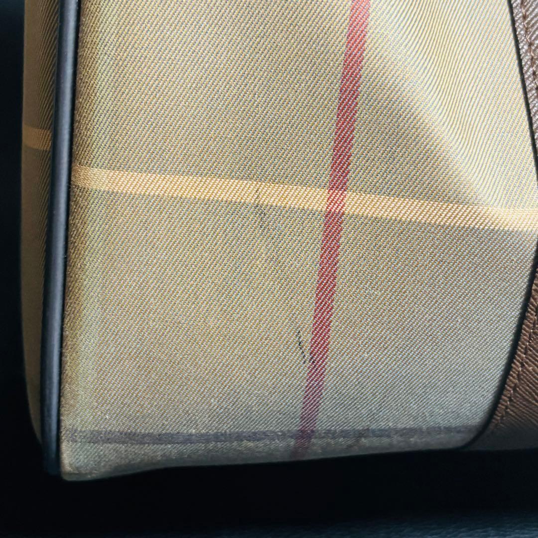 BURBERRYSバーバリー チェック柄 ボストンバッグ　ミニボストン