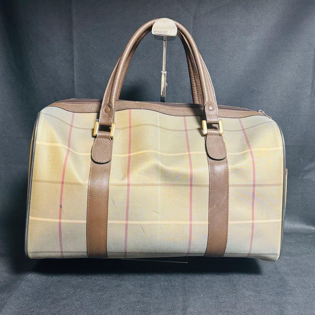 BURBERRYSバーバリー チェック柄 ボストンバッグ　ミニボストン