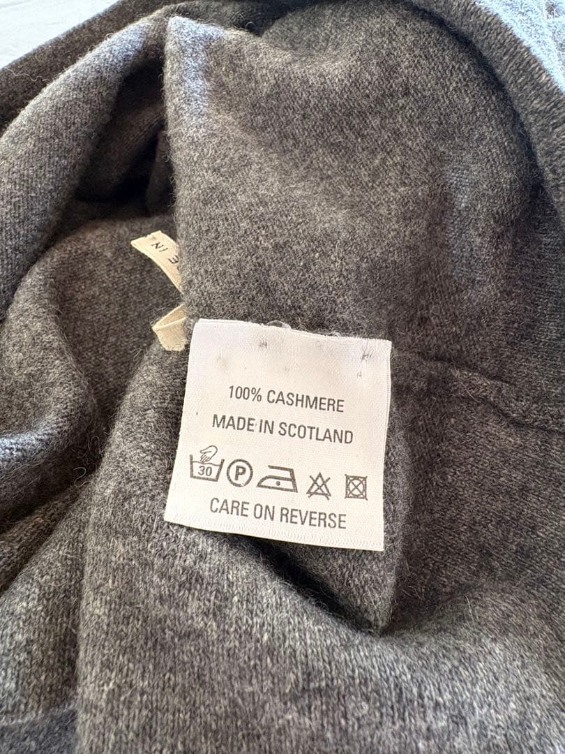 エルメスマルジェラ期ミドルゲージカシミヤタートルニットバランタイン製　グレー