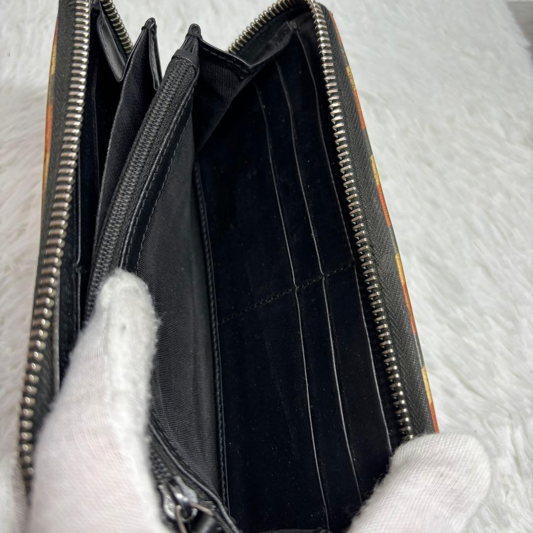 ✨高級✨ グッチ GGスプリーム PVC クーリエ 長財布 ラウンドファスナー