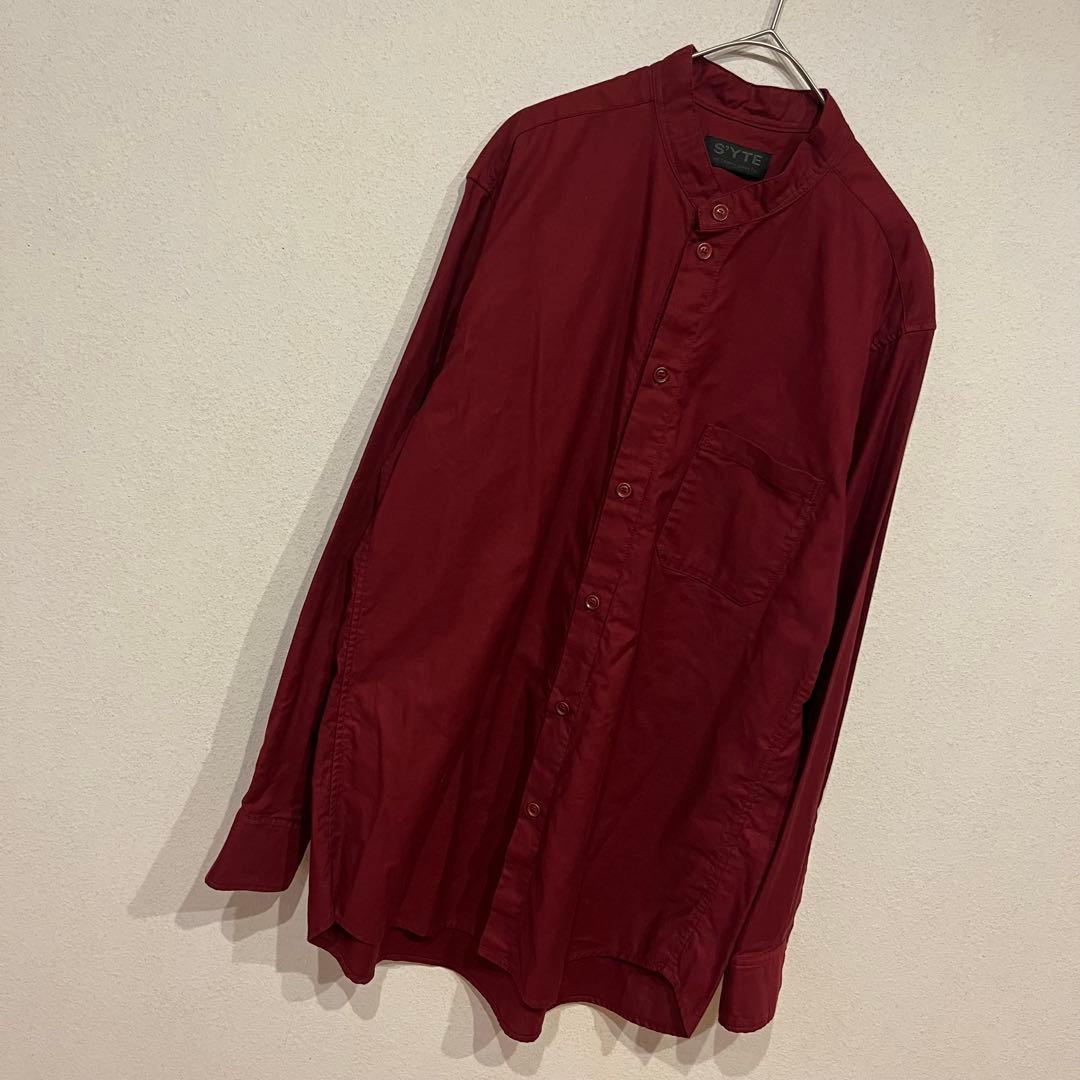 【美品】S'YTE オーバーサイズ コットン シャツ バーガンディ 3