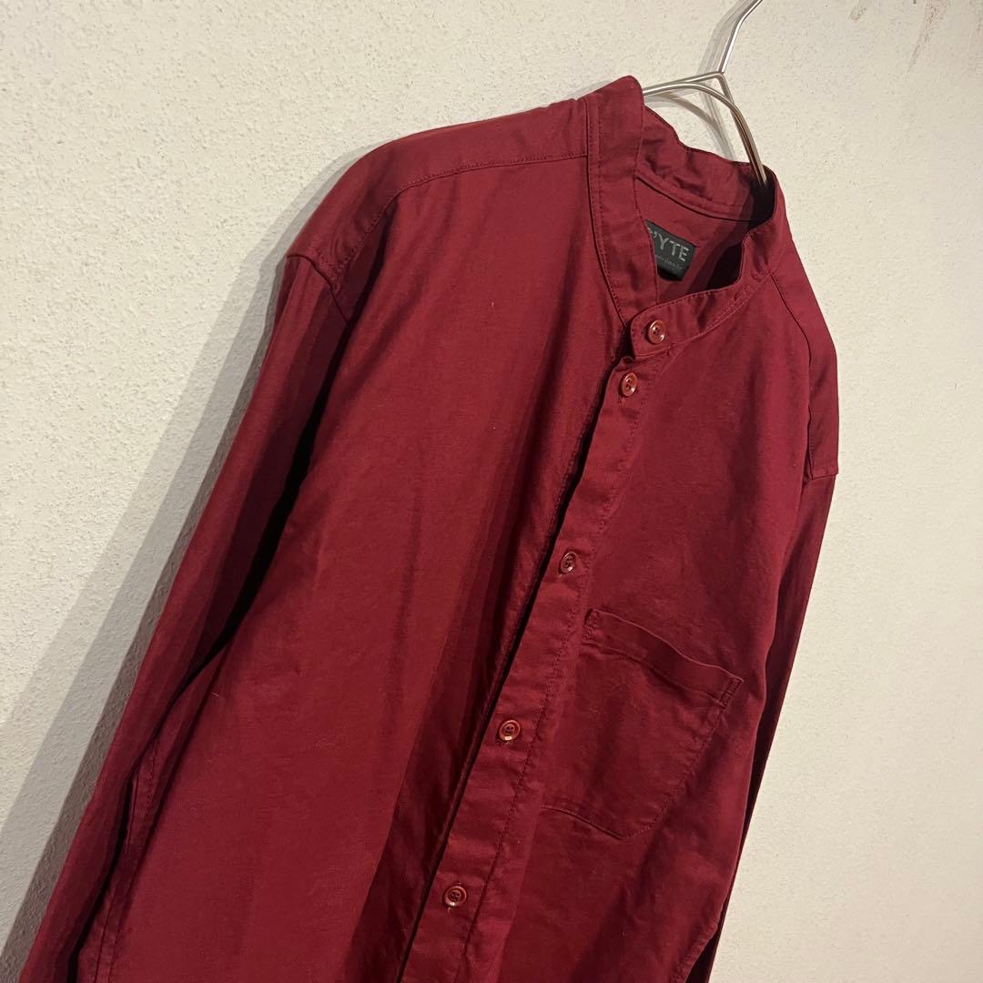 【美品】S'YTE オーバーサイズ コットン シャツ バーガンディ 3