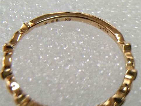 agete アガット K18 ダイヤモンド（0.08）・リング（7号）