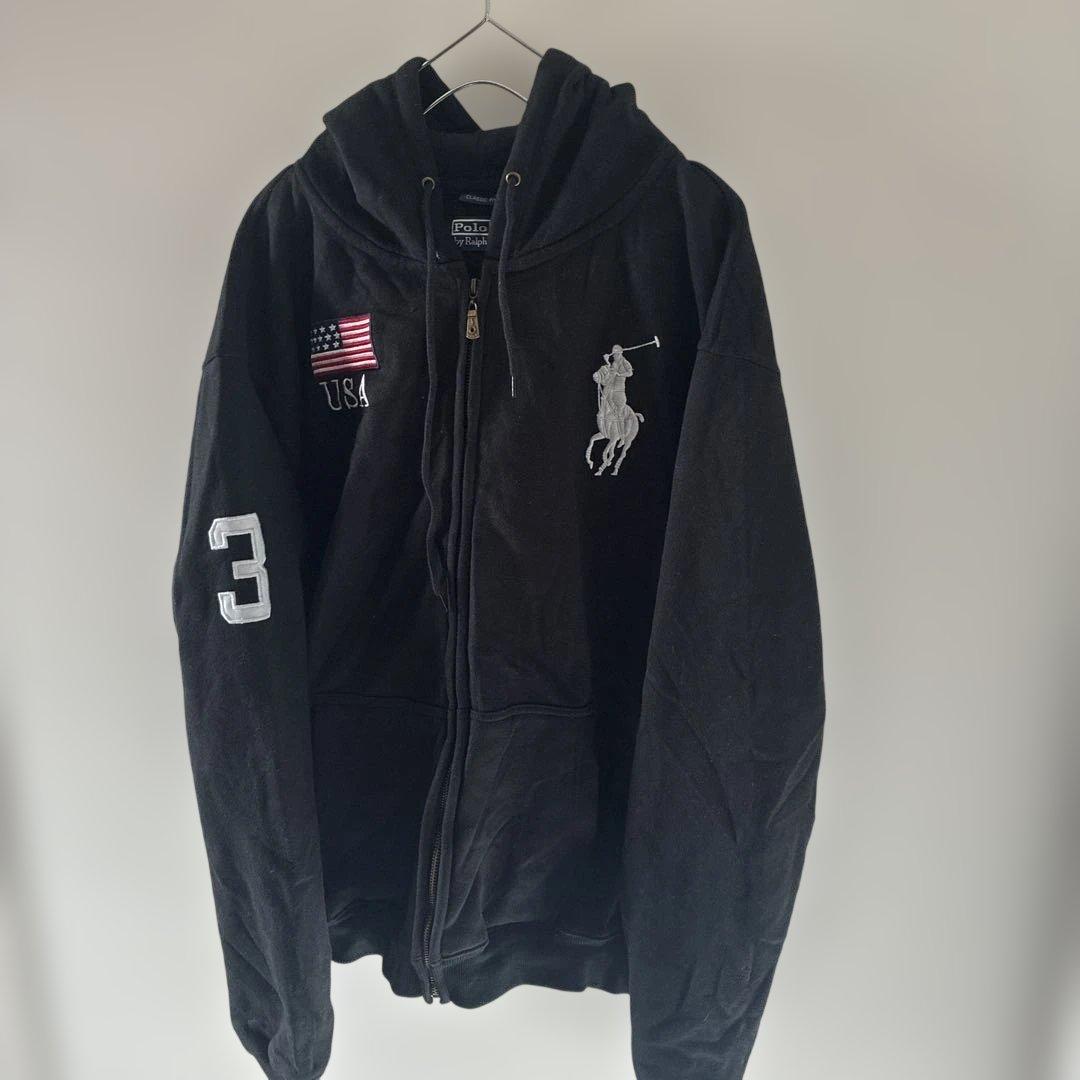 90sPOLORALPHLAURENポロラルフローレンジップパーカー星条旗メンズ