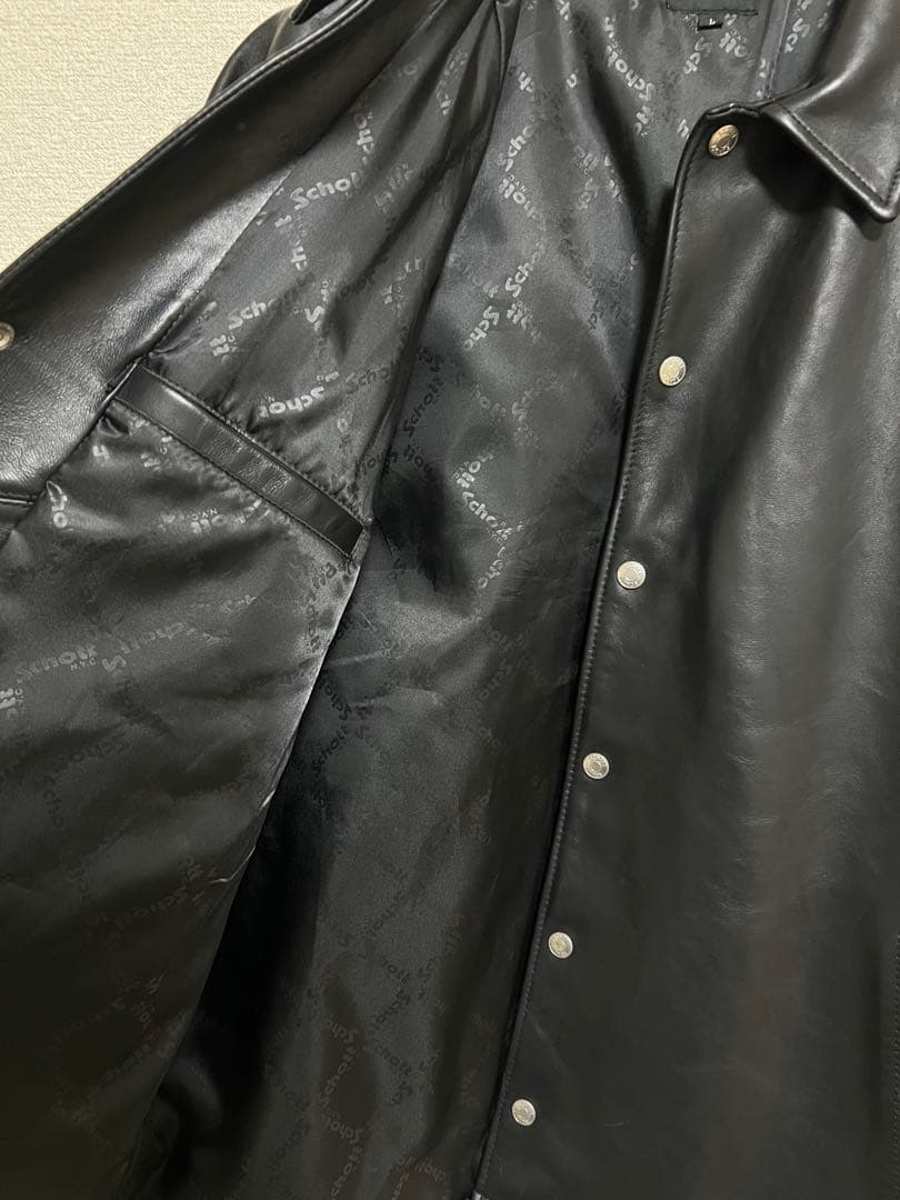 Schott LEATHER COACH JACKET レザー コーチジャケット