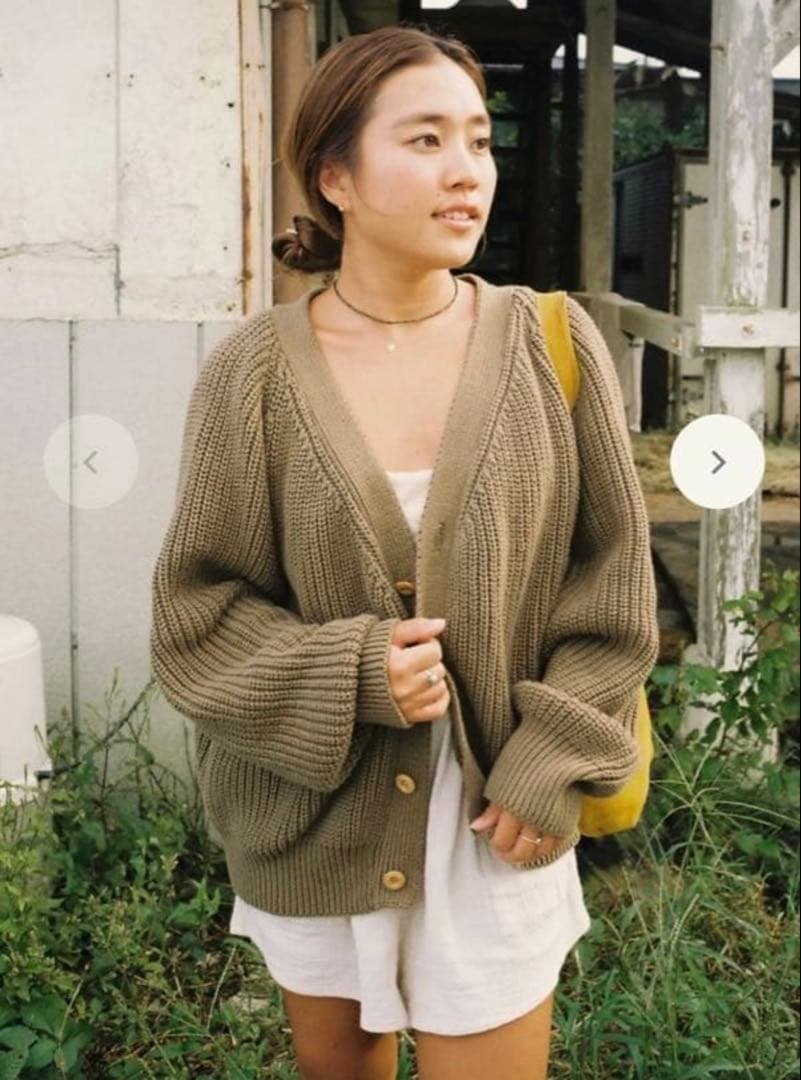 トップス seed and soil Organic cotton cardigan