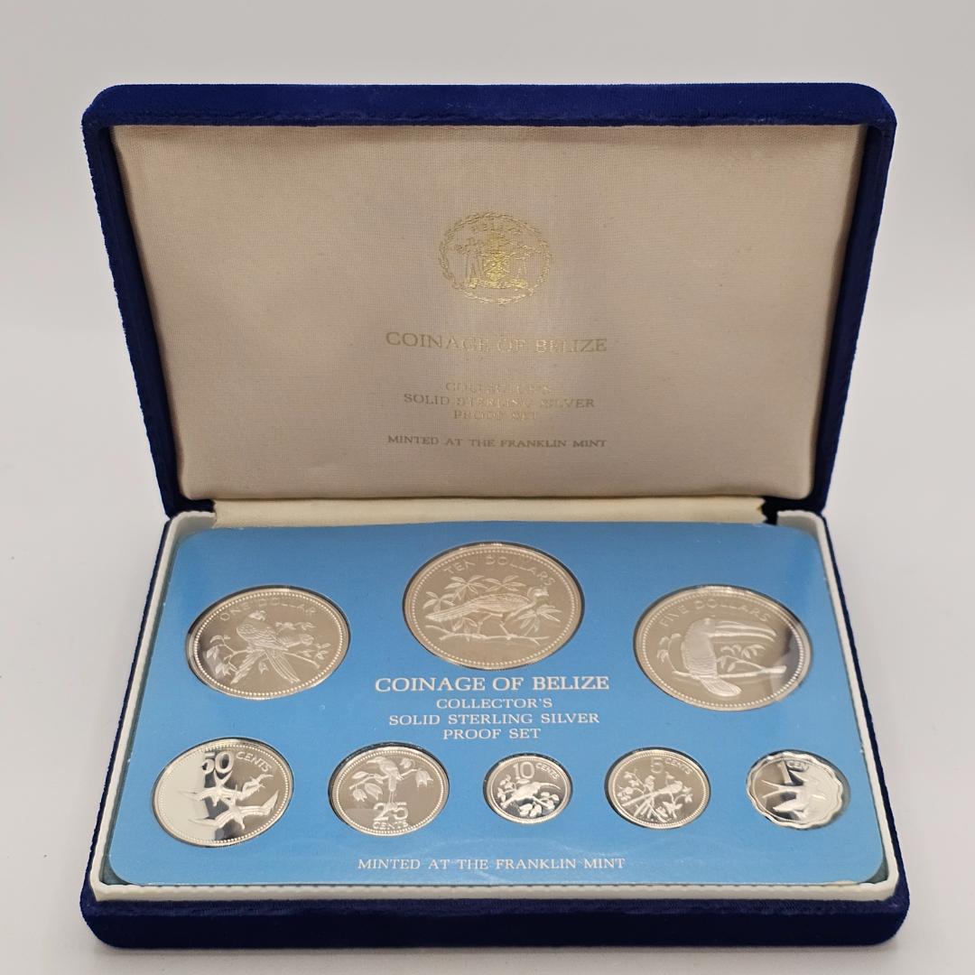 【純銀】1975年 ベリーズ公式通貨 プルーフ 8種 フランクリンミント