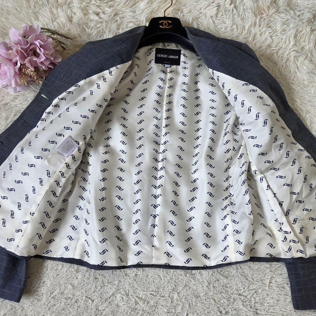 ジョルジオアルマーニ BORGO21 リネン シルク混 パンツスーツ 38 M