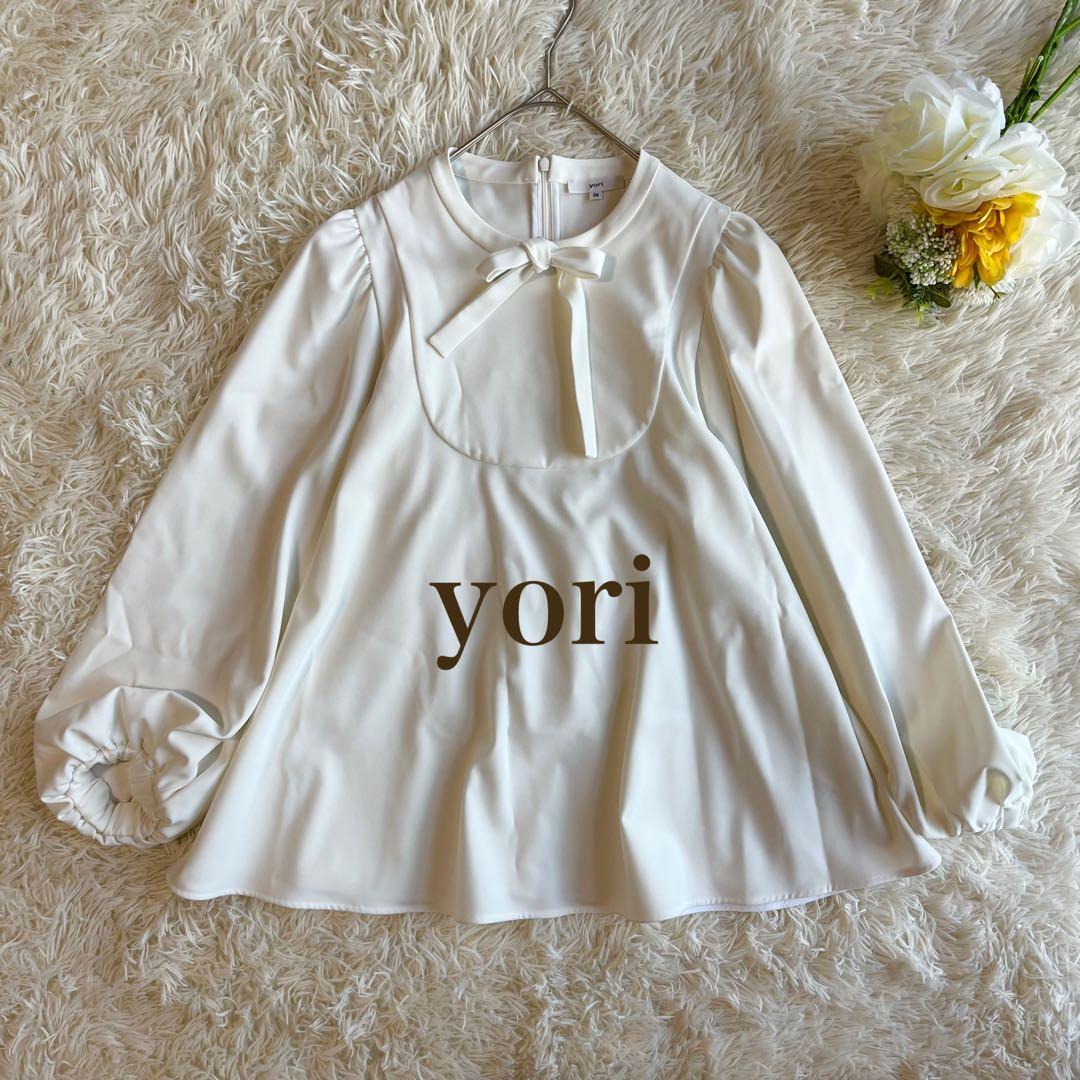 きち⭐︎ヨリ yori セレモニーリボンパフブラウス 長袖 ボウタイ 38