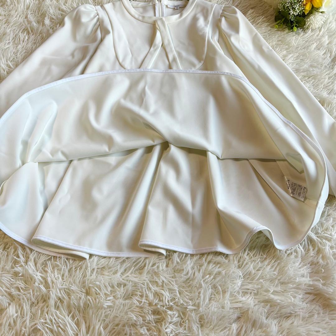 きち⭐︎ヨリ yori セレモニーリボンパフブラウス 長袖 ボウタイ 38