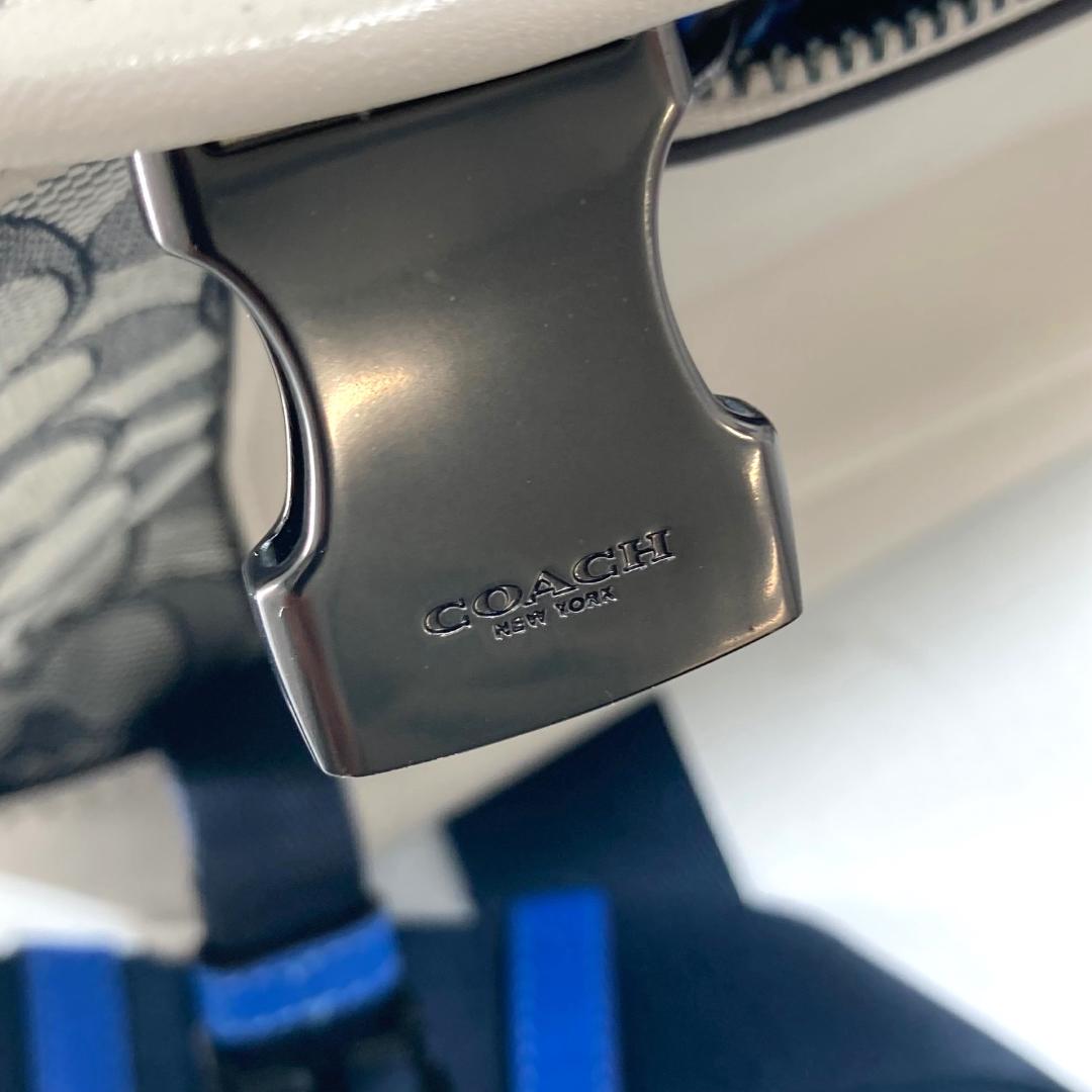 極美品 COACH　リーグ バイク バッグ　メッセンジャー　シグネチャー