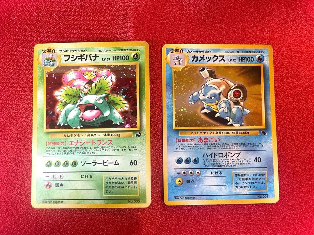 【美品-希少】イントロパック フシギバナ カメックス 計２枚 ポケモンカード旧裏