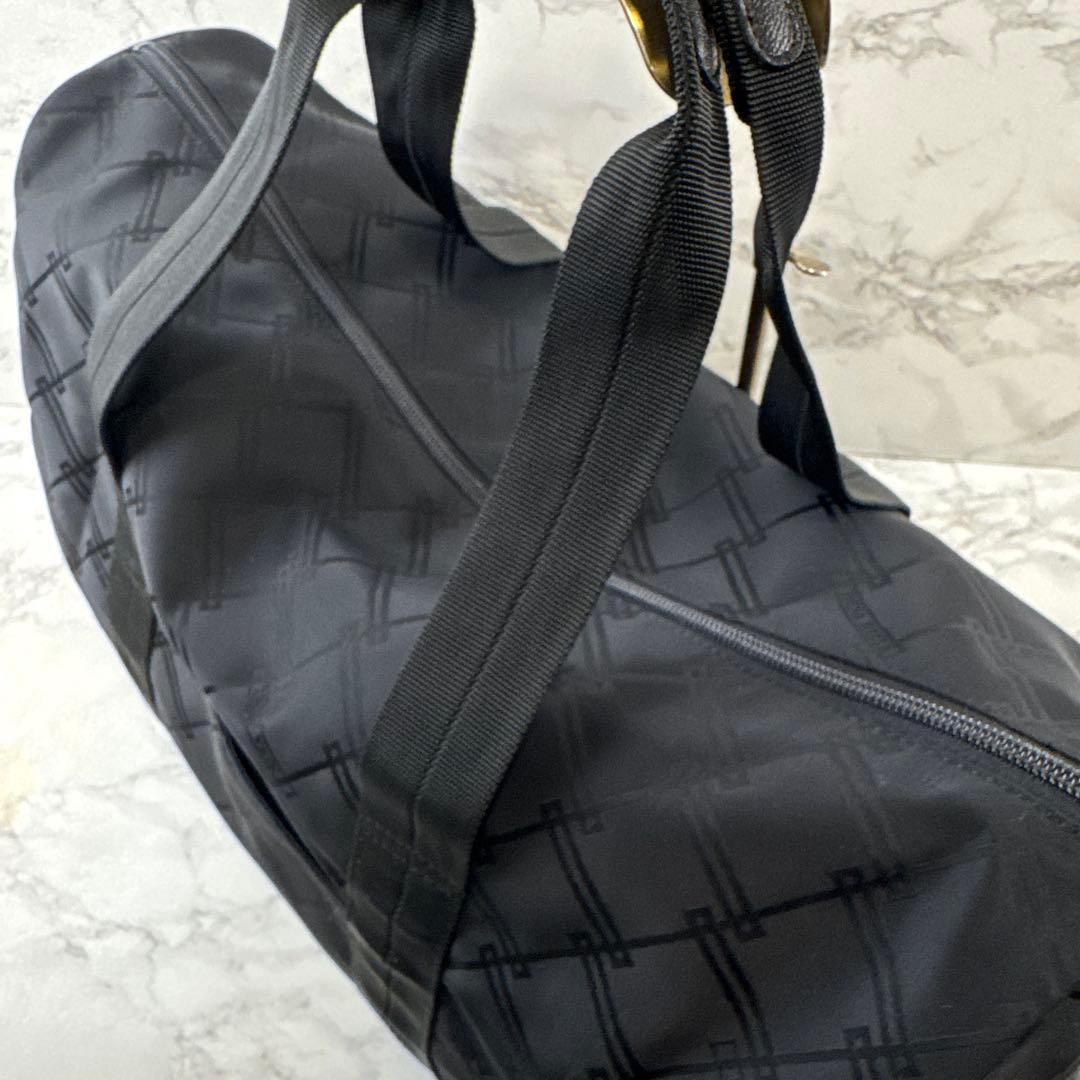 ほぼ未使用品 NINA RICCI ニナリッチ ナイロン総柄 ボストンバッグ 黒