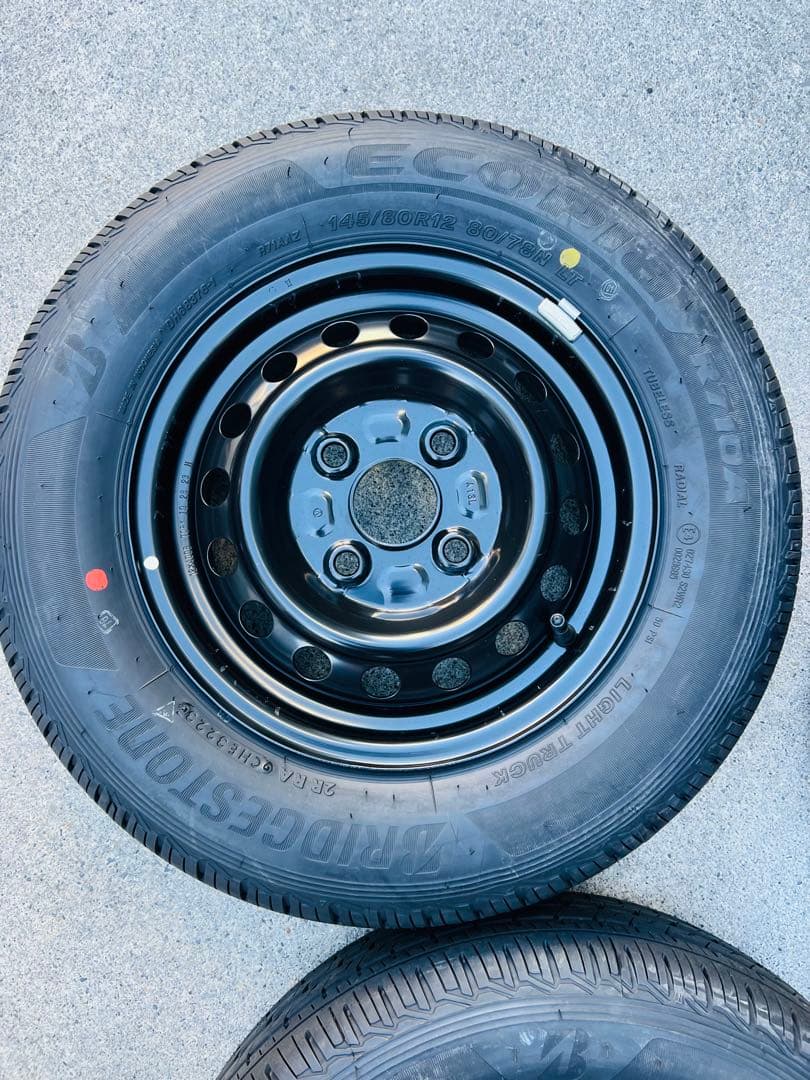 ★納車外し★軽バン　軽トラ　タイヤ　ホイールセット　145/80R12 LT★