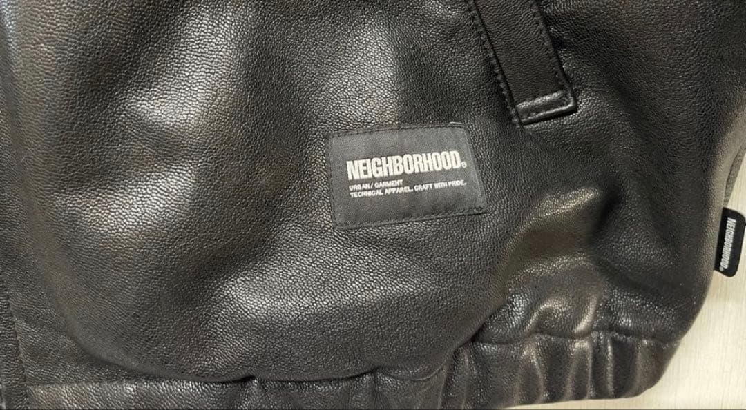 NEIGHBORHOOD ネイバーフッド L 黒 レザージャケット ゴートスキン