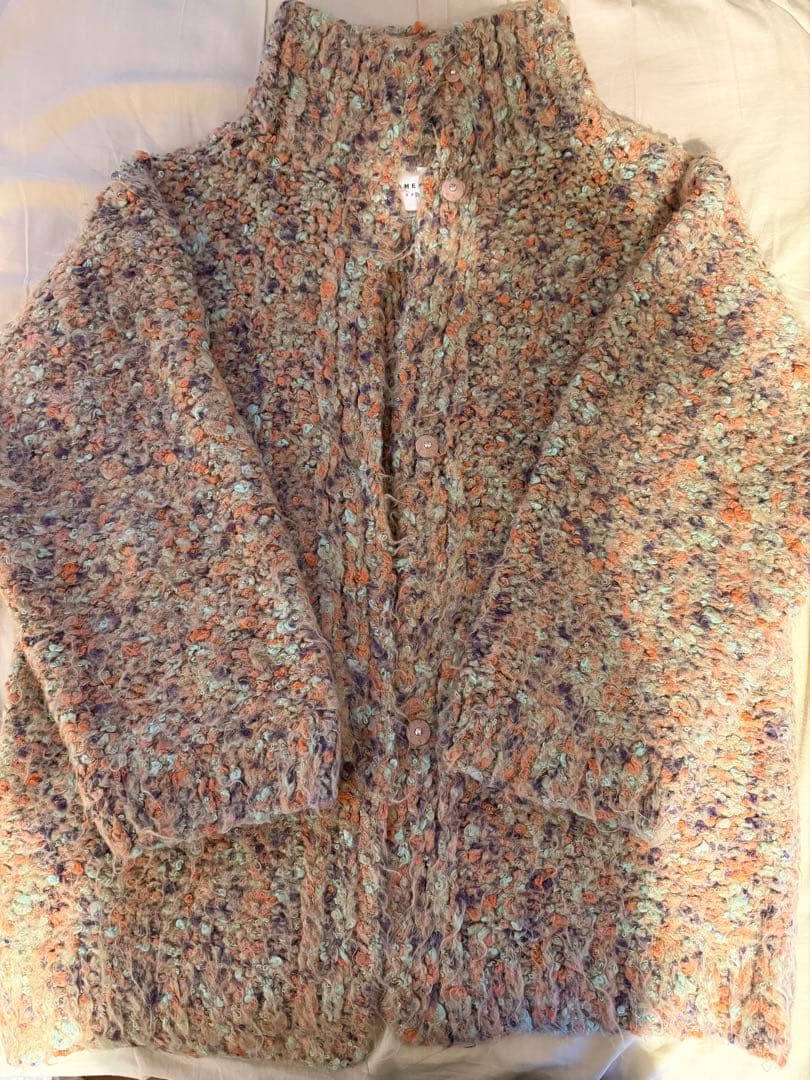 AMERI VINTAGE FUNNY YARN KNIT JACKET ピンク