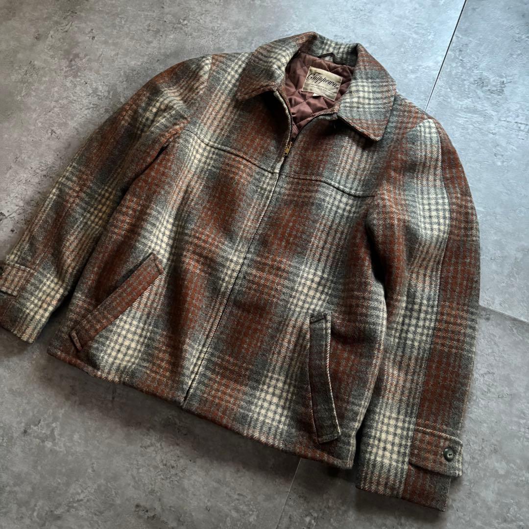 古着　50s ウール　チェック　ジャケット　検索　スポーツジャケット　スポジャケ