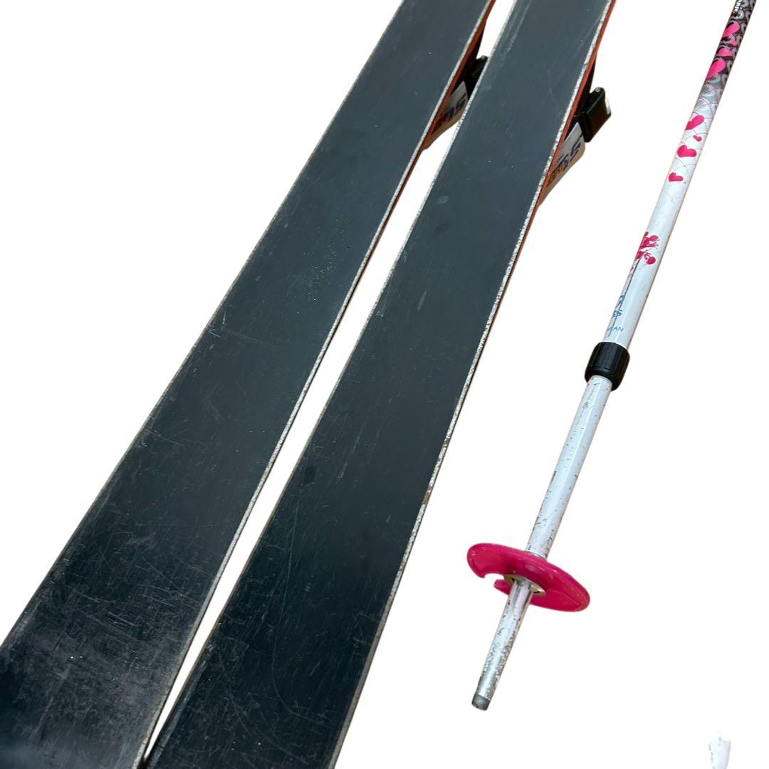 ⑩ジュニアスキー3点セット 板120cm/靴22cm/ストック 子供用フルセット