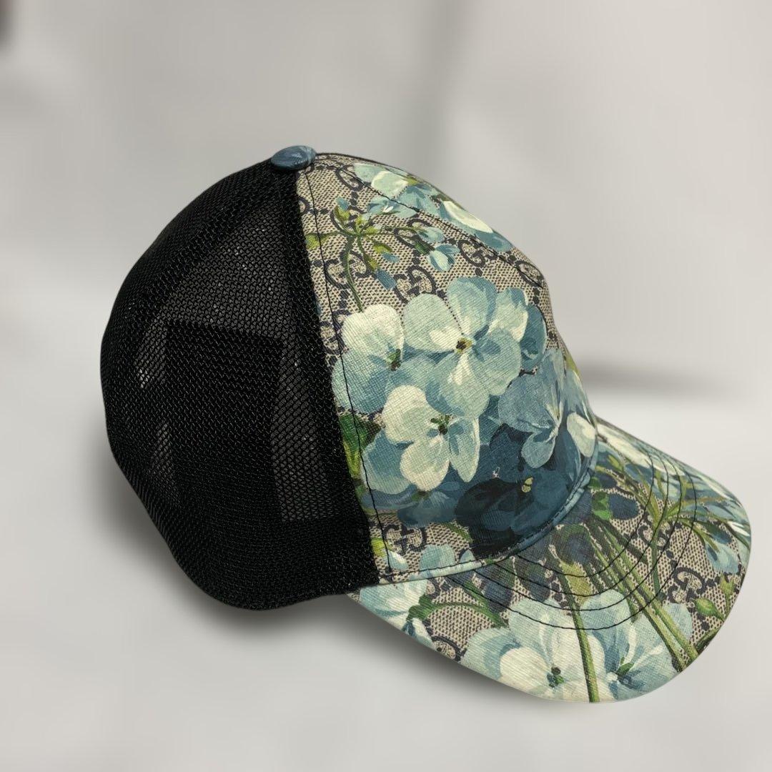 GUCCI フラワープリント ベースボールキャップXL