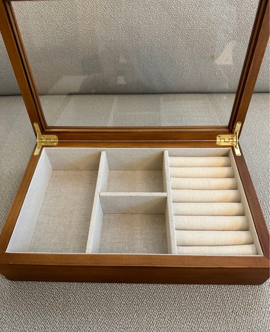 ZARA  ウッド製アクセサリーケース ブラウン