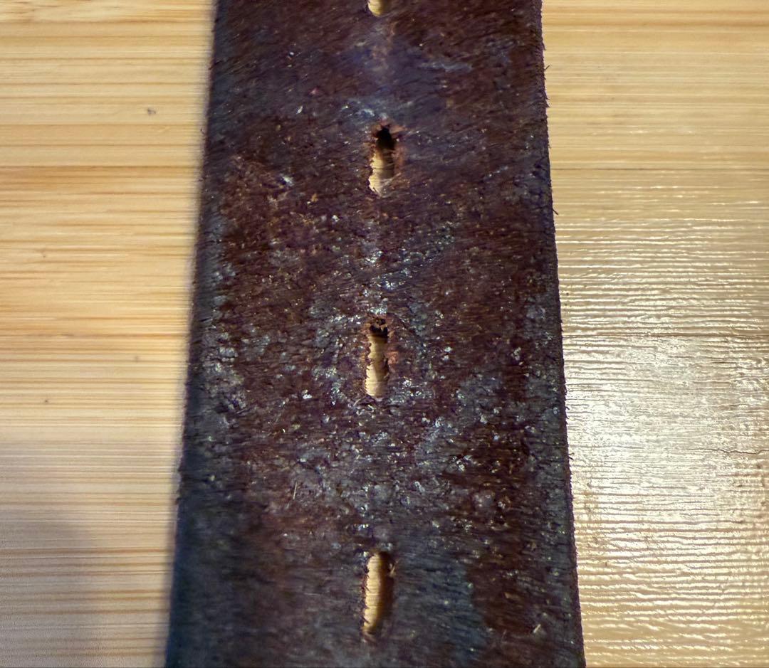 ⭐️HTC⭐️ピーナッツオーバーレイベルト⭐️スティングレイ⭐️ブラックレザー茶芯⭐️36