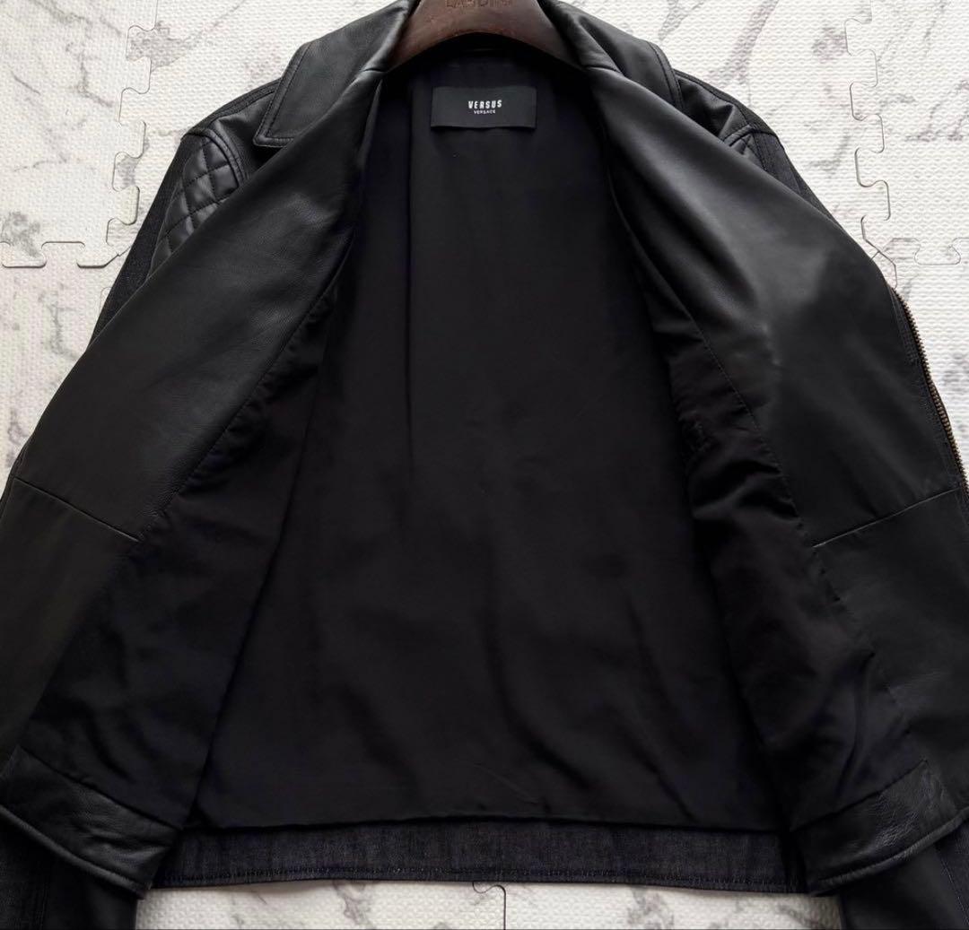 MSR 極美品✨ヴェルサーチ ダブルライダースジャケット46