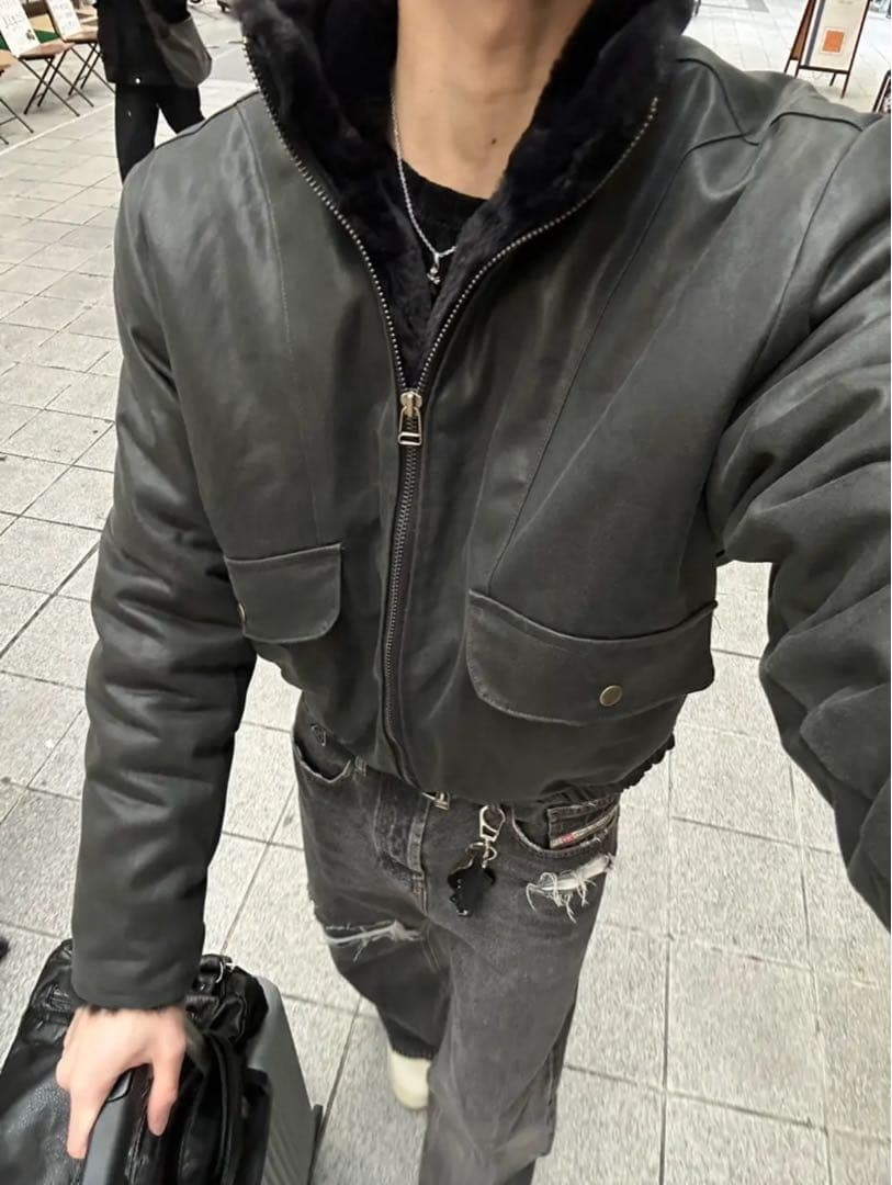 ジャケット・アウター RADIANT crack suede boa jacket