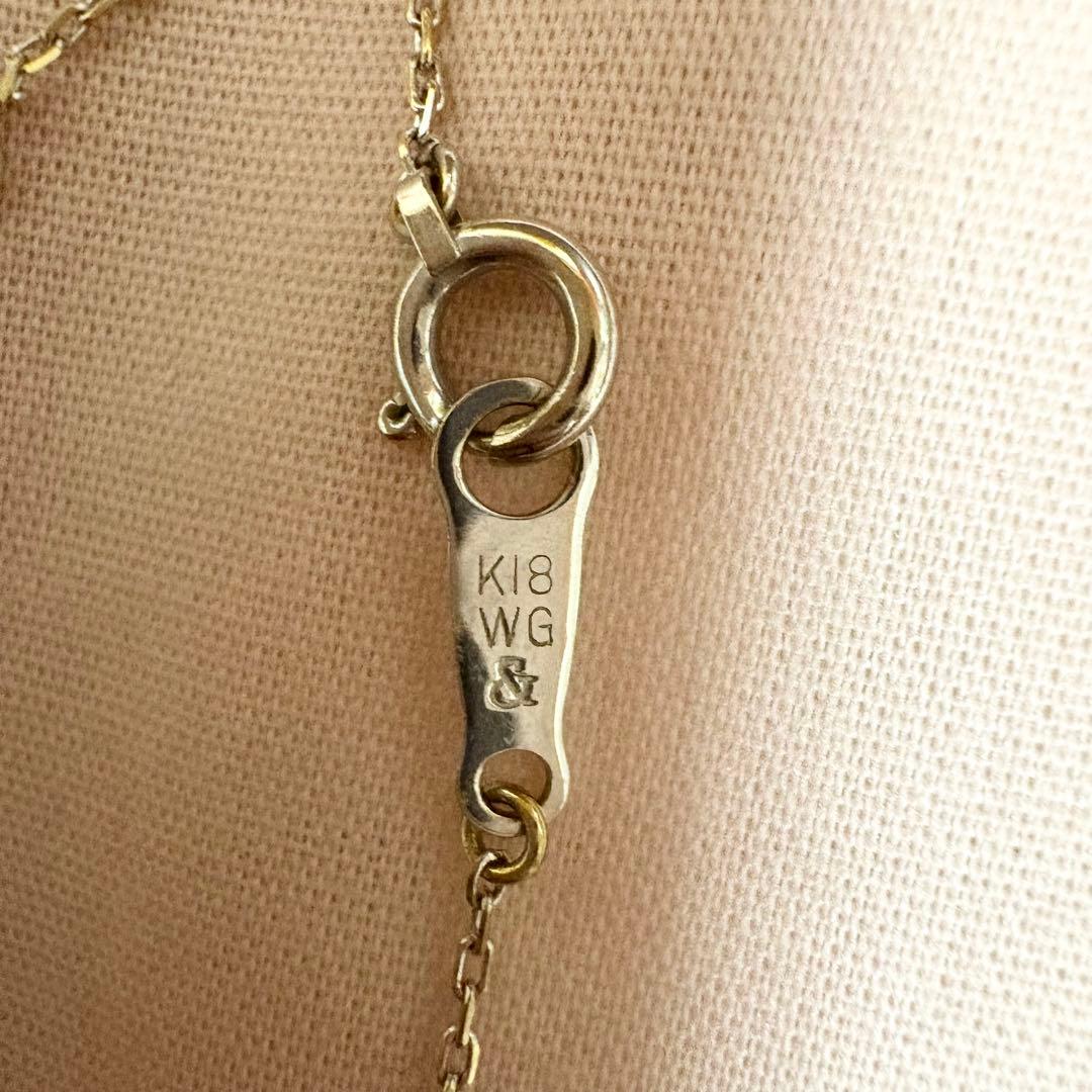 ピンキー＆ダイアン k18 WG ダイヤ ネックレス
