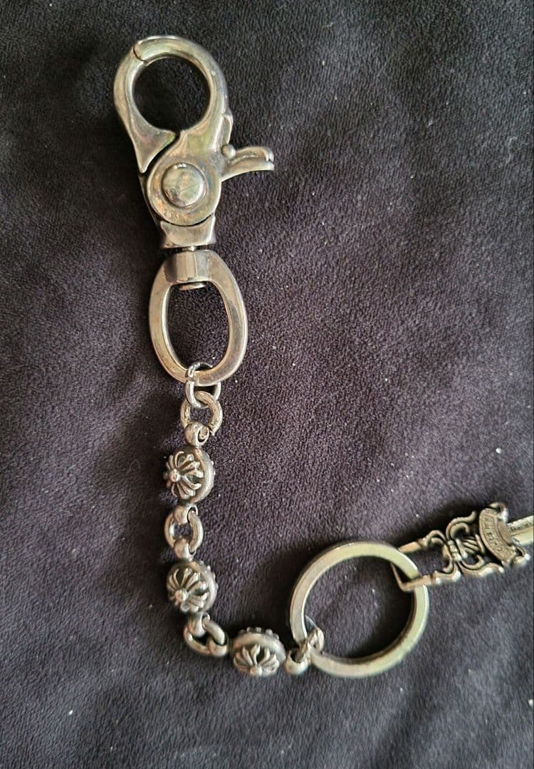 シルバー925 クロスボール キーチェーン