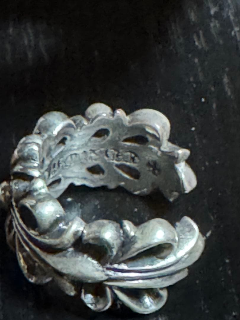 ダブルフローラルクロスリングシルバー925