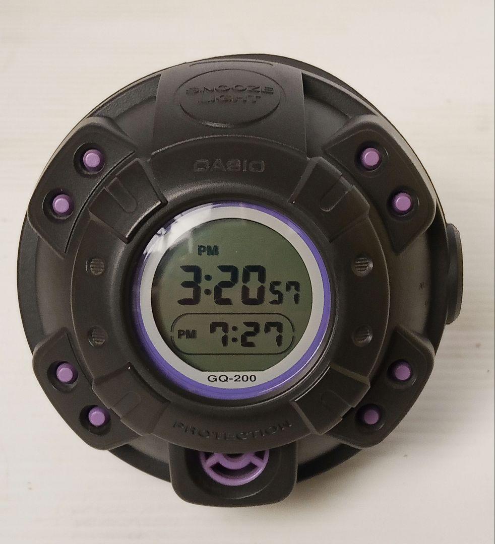 CASIO GQ-200 デジタル置時計 黒/紫 レアカラー