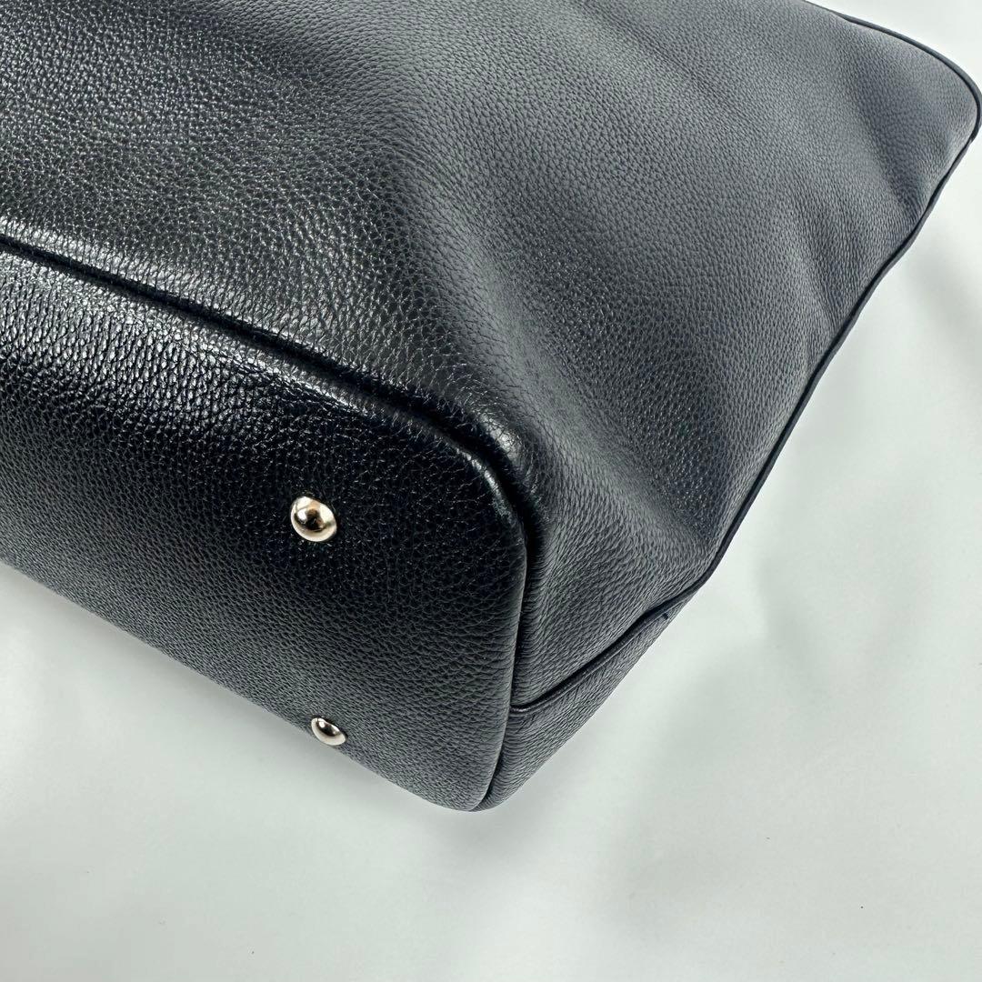 【専用】 hinn トートバッグ レザー シボ 大容量 ファスナー付 A4可能