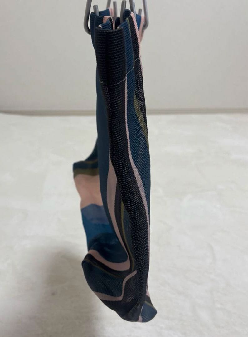 MARNI ストライプ フラワーカフェ エコバッグ メッシュ ハンドル