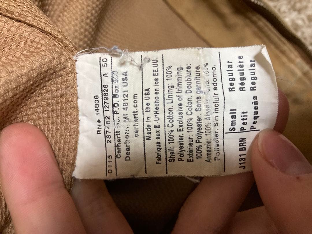 Carhartt カーハート　アクティブジャケット 短丈　00s USA製　S